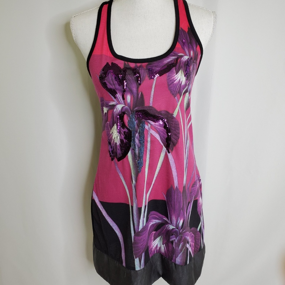 Express Sequined Racerback Dress